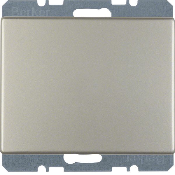 Blind plug centre plate, K.5, stainless steel, metal matt finish image 1
