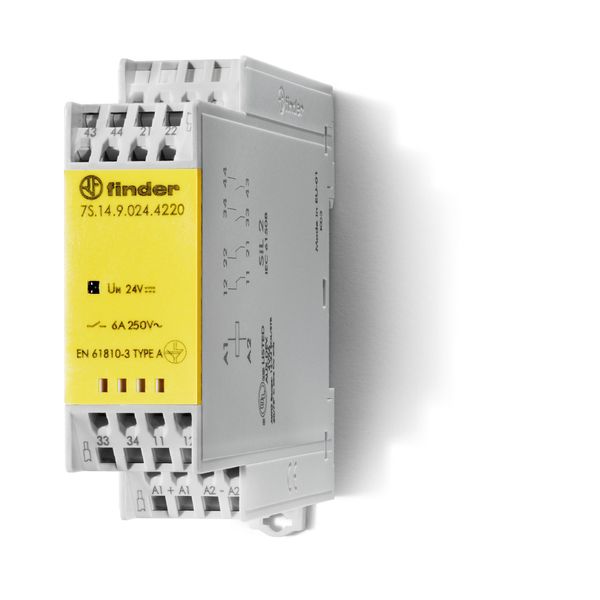 Mod.relay forcibly guided contacts 22,5mm/6A 120VAC 2NO+2NC/AgSnO2 (7S.14.8.120.4220) image 3