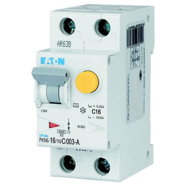 RCD/MCB combination, 16 A, 30 mA, MCB trip characteristic: C, 1p+N, RCD trip characteristic: A image 18