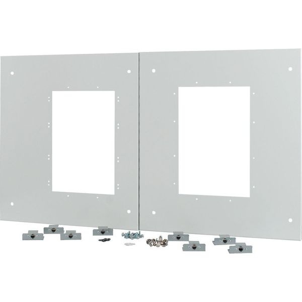 Front panel for 2x IZMX16, withdrawable, HxW=550x1000mm, grey image 3