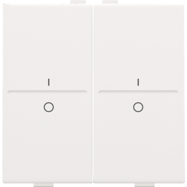 Double key with 'I' and '0' symbols for wireless switch or push button image 2