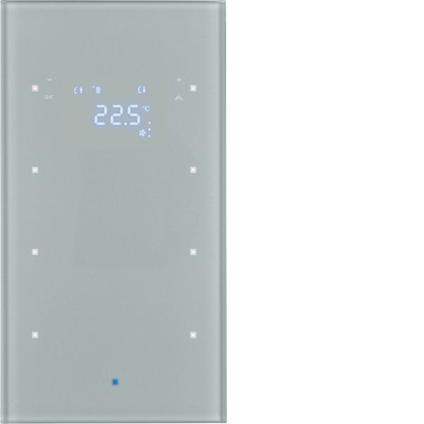 KNX glass sensor 3g thermostat, display, intg bus coupl. , KNX-TS sens image 1