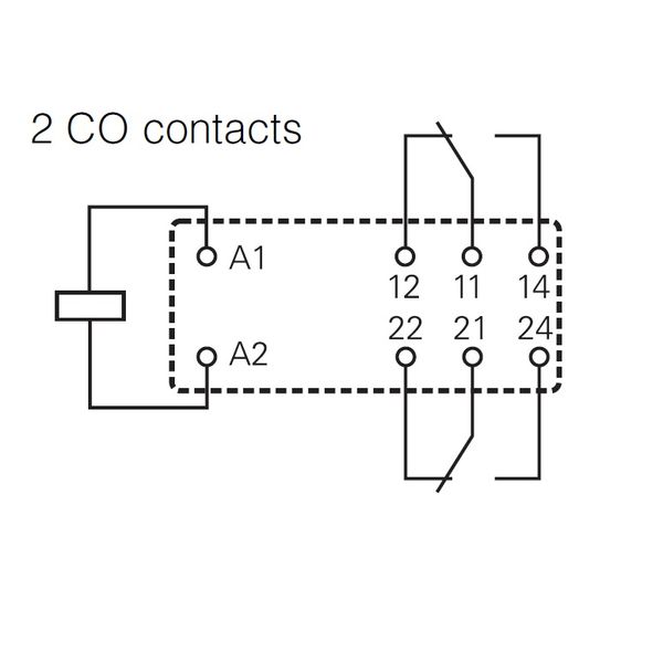 PCB Relay 2 C/O 48VAC 8A pinning 5.0 image 2