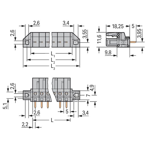 THT female header straight Pin spacing 5 mm gray image 5