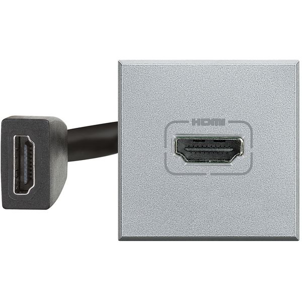 HDMI preconnected socket Axolute 2 modules aluminium image 2