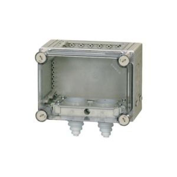 Panel enclosure, with gland plate and cable glands, HxWxD=187.5x250x175mm image 2