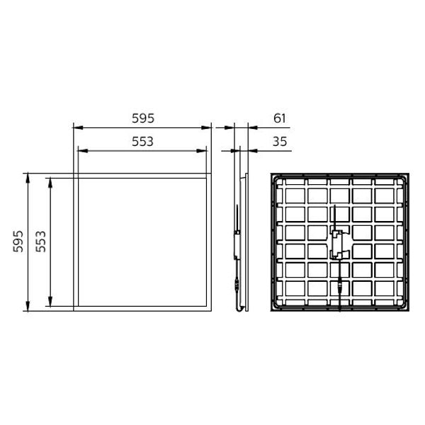 CoreLine Panel G6, 38 W, 600x600 mm, VPC, 5000 lm, 4000 K image 2