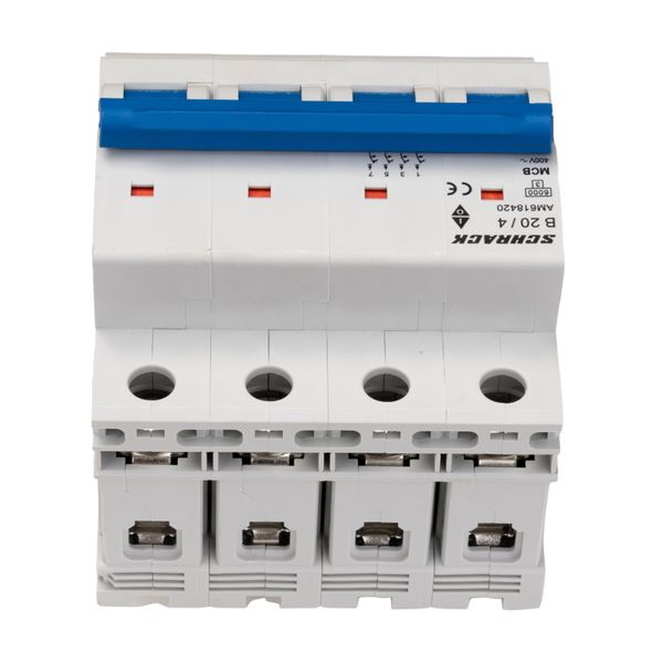 Miniature Circuit Breaker (MCB) AMPARO 6kA, B 20A, 4-pole image 1
