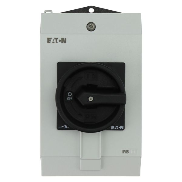 Main switch, P1, 40 A, surface mounting, 3 pole, STOP function, With black rotary handle and locking ring, Lockable in the 0 (Off) position, hard knoc image 7