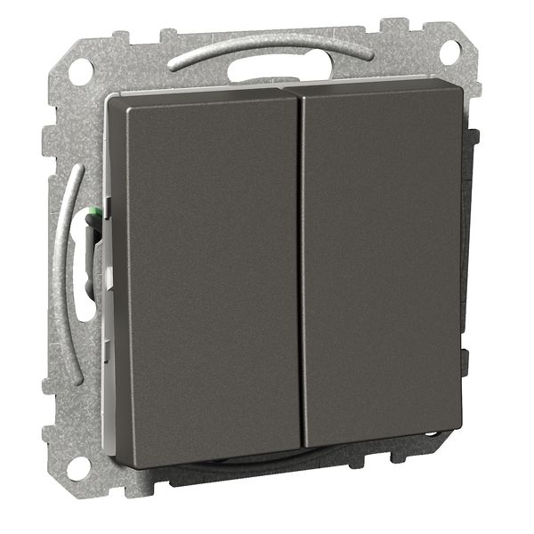 Exxact rocker switch 2-circuits screwless anthracite image 3
