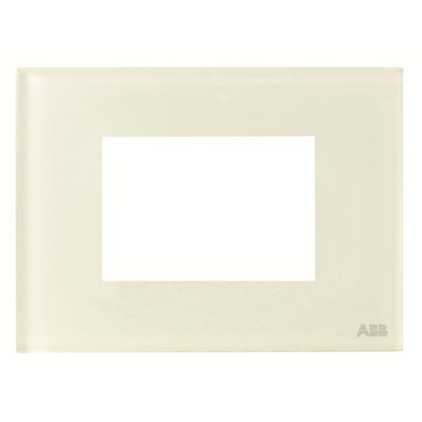 N2373.1 CB Frame - 1-gang / 3-modules - Noble  - White Glass image 1