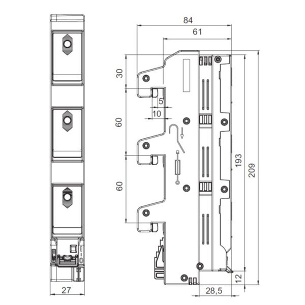 CORON R Switch Disconnector D02, 3-poles, 35A fixed image 7