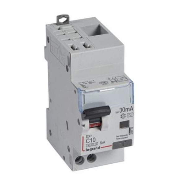 Differential circuit breaker DX³4500 automatic high inlet and low outlet U+N screw 230V~ - 10A typeAC 30mA - 2 modules image 1