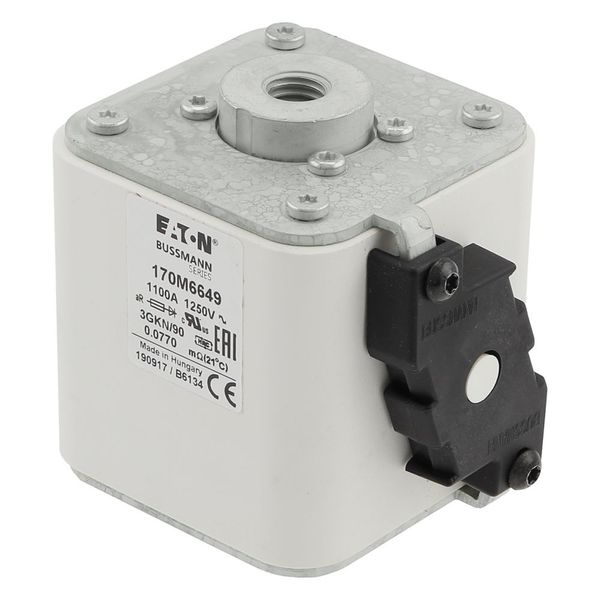 Fuse-link, high speed, 1100 A, AC 1250 V, size 3, 76 x 92 x 91 mm, aR, IEC, UL, type K indicator, flush end, 13 UNC image 6