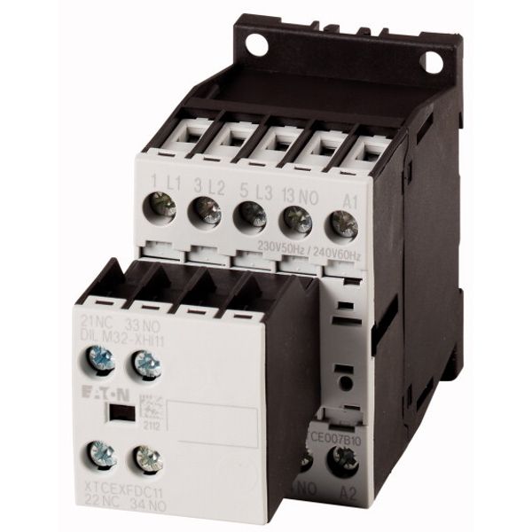 Contactor, 380 V 400 V 5.5 kW, 2 N/O, 1 NC, 24 V DC, DC operation, Screw terminals image 1