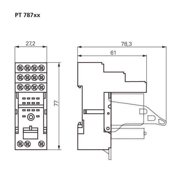 Plug-in socket 14-pole with logical arrangement 6A image 2