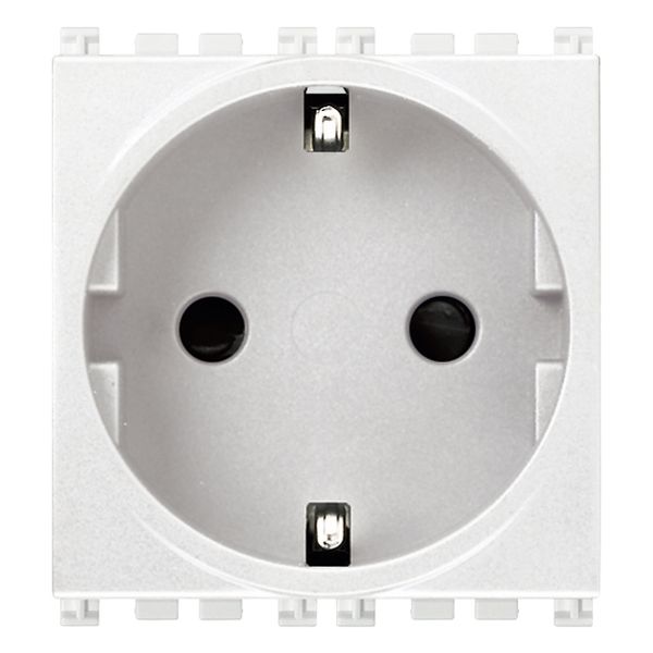 2P+E 16A German SICURY outlet white image 1