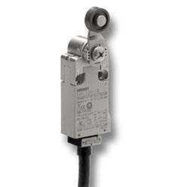 Small Safety Limit Switch, 1NC/1NO slow-action, roller plunger, 1 m ca image 2