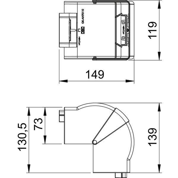 GK-AH70110RW External corner variable 70x110mm image 2