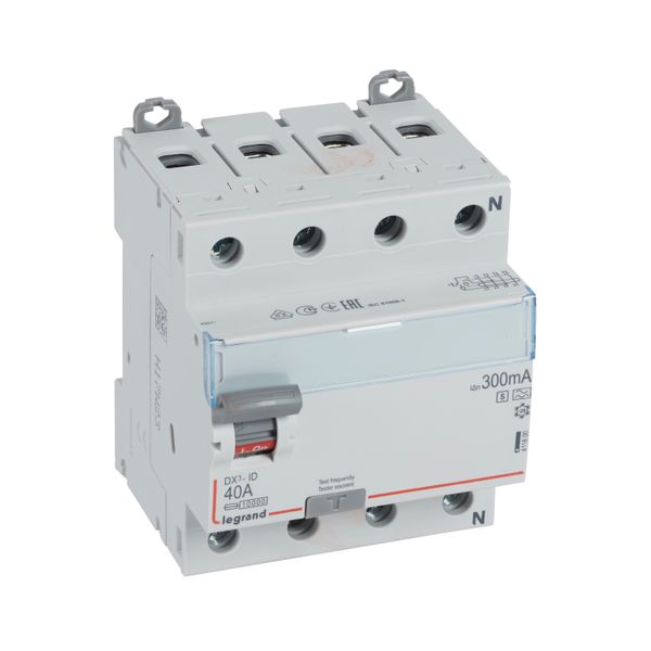 RCD DX³-ID - 4P - 400V~ neutral right hand side - 40A-300mA selective - A type image 1