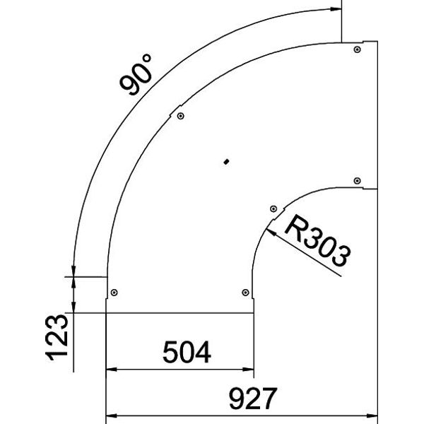 LBD 90 500 R3 FS 90° bend cover with turn buckle B500 image 2