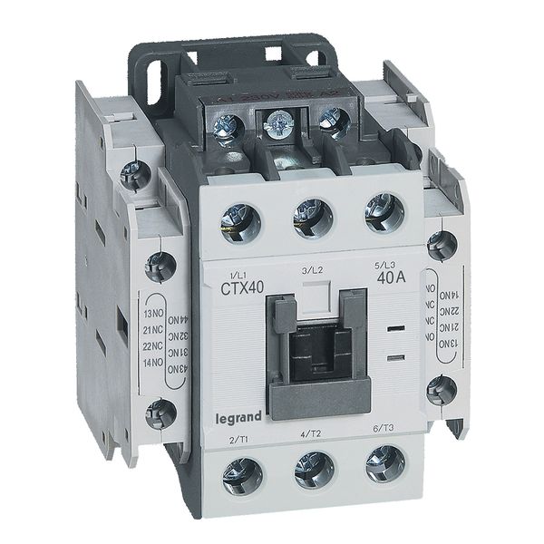 3-pole contactors CTX³ 40 - 40 A - 415 V~ - 2 NO + 2 NC - screw terminals image 1