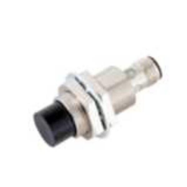 Proximity sensor, inductive, nickel-brass, short body, M18, unshielded image 1