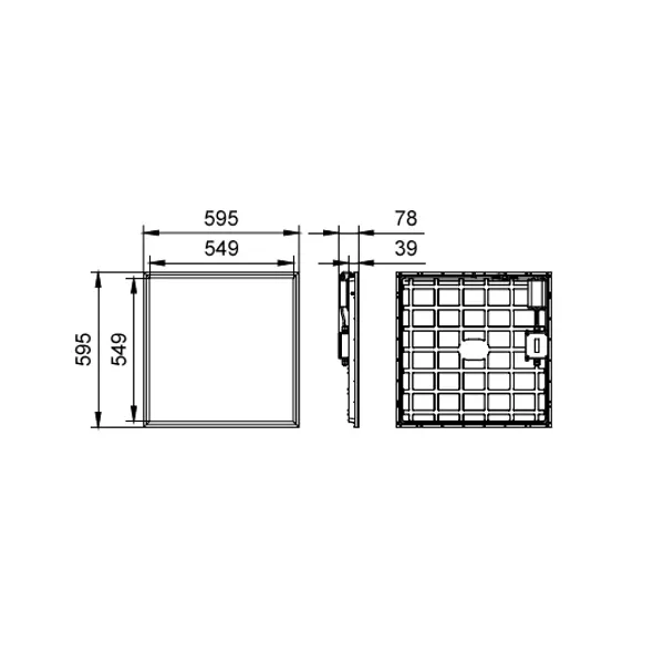 CoreLine Panel gen6, 45 W, 600x600 mm, VPC, 5000 lm, 4000 K, CRI90 image 2