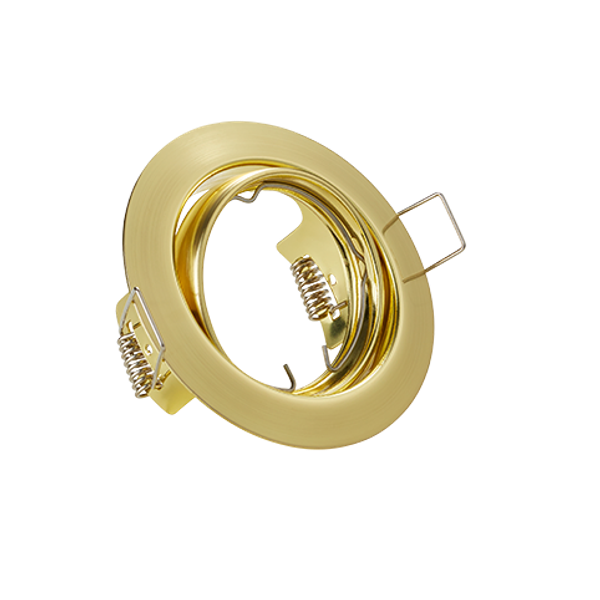 Jura recessed spotlight GU10 matt brass round image 1