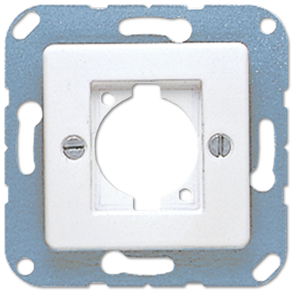 Centre plate for audio connectors, white image 4