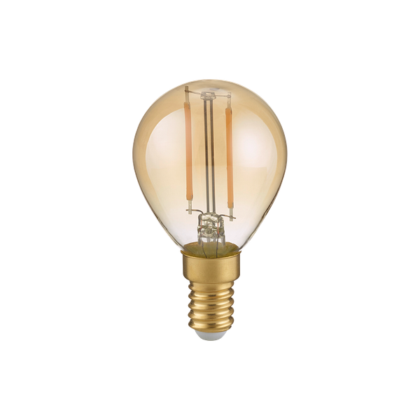 Bulb LED E14 filament classic 2W 225 lm 2700K brown 3-pack image 1