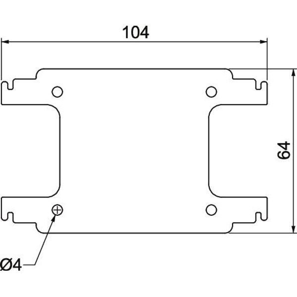 ISSZ70140 Adapter stabiliser  104x64x2 image 2