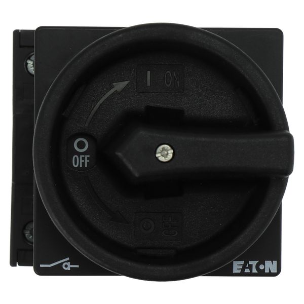 Main switch, P1, 40 A, rear mounting, 3 pole + N, STOP function, With black rotary handle and locking ring, Lockable in the 0 (Off) position image 8