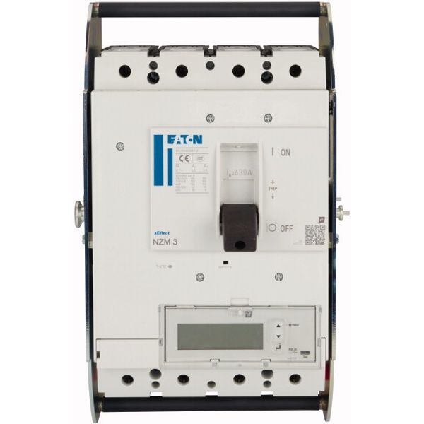 NZM3 PXR25 circuit breaker - integrated energy measurement class 1, 630A, 4p, variable, withdrawable unit image 3