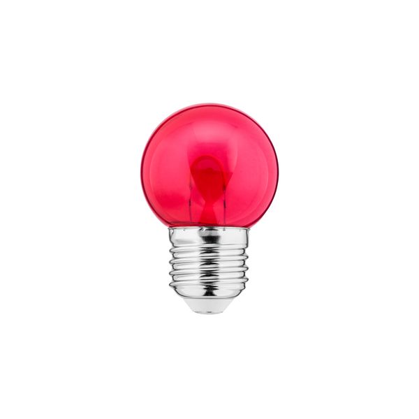 LED Color Bulb 1W G45 240V 10Lm PC red clear FILAMENT U THORGEON image 1