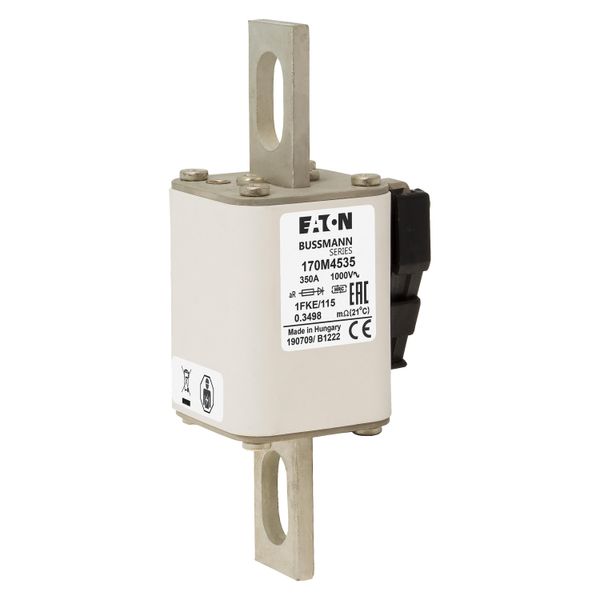 Fuse-link, high speed, 350 A, AC 1000 V, size 1, 51 x 68 x 102 mm, aR, IEC, single indicator image 24