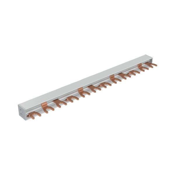 EVGK busbar fork, 3-phase, L1 - L2 - L3, shortenable version with end caps included, 12 module units, 10 mm² image 9