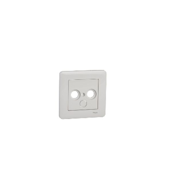 cover plate + cover frame for R/TV/SAT socket , Exxact, white image 3