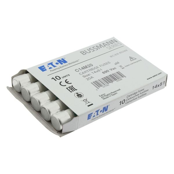 Fuse-link, LV, 20 A, AC 690 V, 14 x 51 mm, aM, IEC image 14