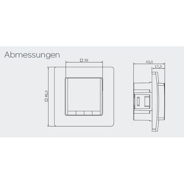 Clock thermostat as room controller, AC 230V, 1 changeover contact, heating 5(2) A, cooling 1(1) A, white backlighting image 3