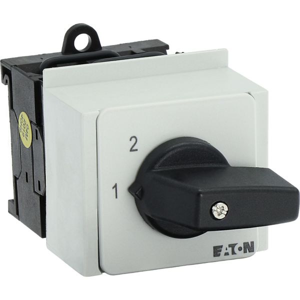 Step switches, T0, 20 A, service distribution board mounting, 2 contact unit(s), Contacts: 4, 45 °, maintained, Without 0 (Off) position, 1-2, Design image 16