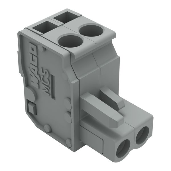 1-conductor female plug;angled;2.5 mm²;gray image 6