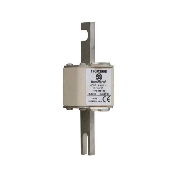 Fuse-link, high speed, 400 A, AC 690 V, compact size 1, 43 x 59 x 141 mm, aR, DIN, IEC, visual indicator image 7