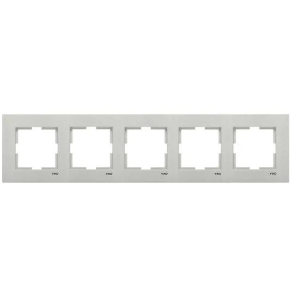 Novella Accessory Metallic White Five Gang Frame image 1