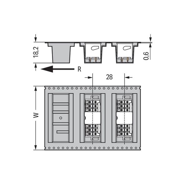 THR male header, 2-row 0.8 x 0.8 mm solder pin straight black image 5