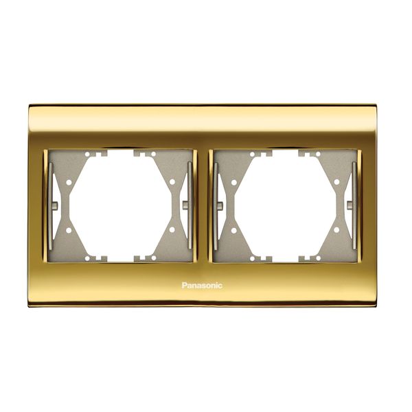 Thea Blu Accessory Gold + Dore Two Gang Flush Mounted Frame image 1