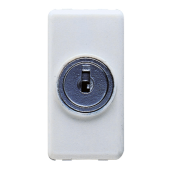 TWO-WAY SWITCH 1P 250V ac - 10AX - WITH KEY - 1 MODULE - SYSTEM WHITE image 1