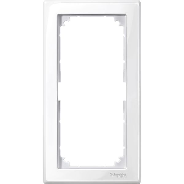 M-Smart frame, 2-gang without central bridge piece, polar white, glossy image 3