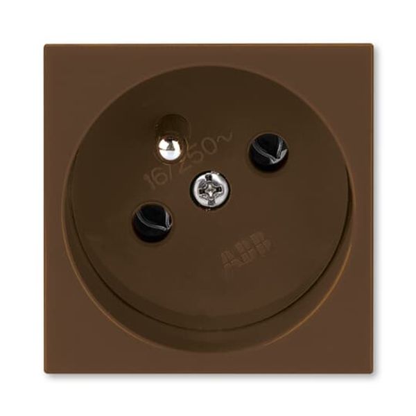 5580N-C02357 Y Socket outlet 45×45 with earthing pin, shuttered, with power supply indication image 2