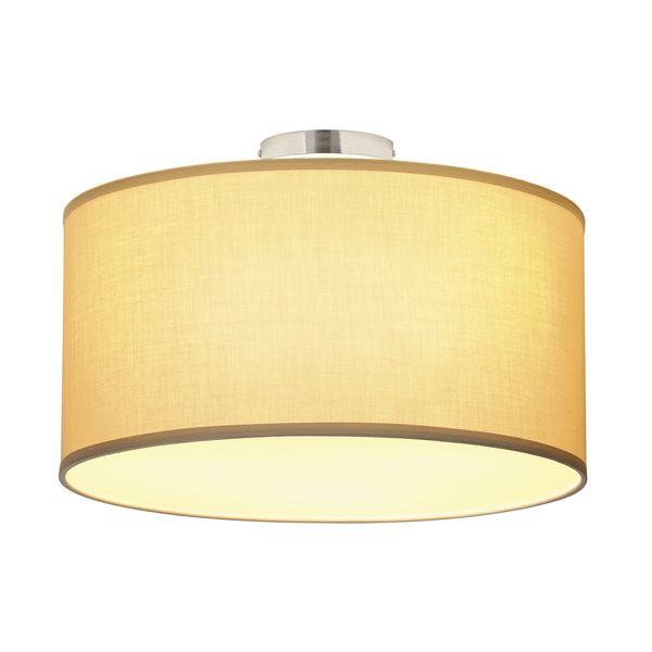 SOPRANA CL-1 ceiling lamp, E27 max 60W, round, beiges Textil image 1